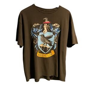 Harry Potter XXL Ravenclaw Tshirt. Men's/Unisex House Crest HP Black Tee Comfy